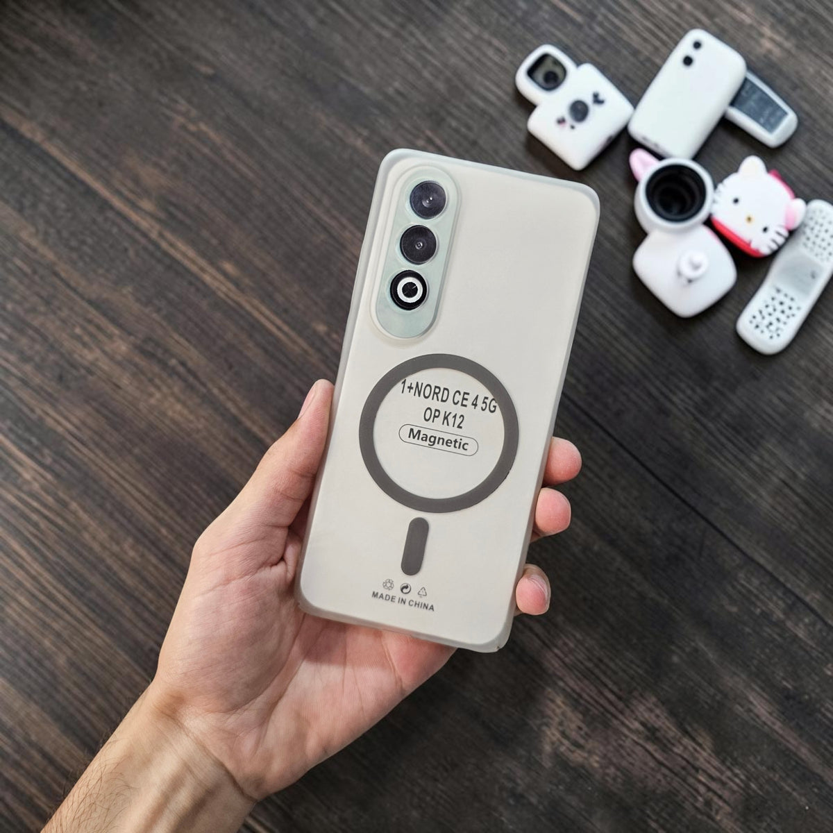 OnePlus Nord Ce 4 5G Premium Magnetic Matte Frosted Ultra Slim Back Case - Frosted Grey