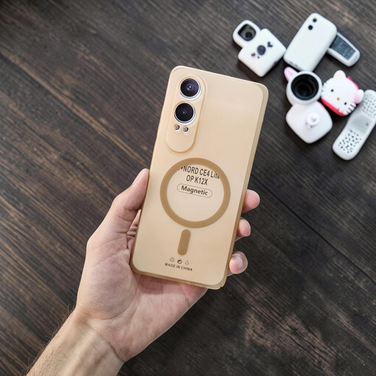 OnePlus Nord Ce 4 Lite 5G Premium Magnetic Matte Frosted Ultra Slim Back Case - Frosted Gold