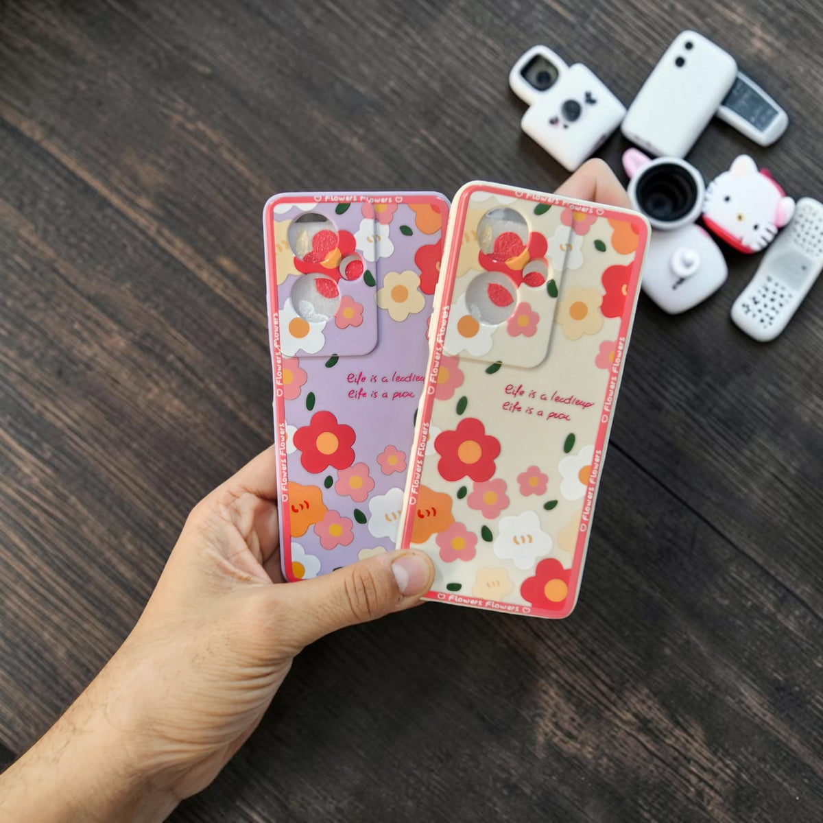 (Pack Of 2)Oppo A79 5g Premium Flower Printed Girlish Back Case Cover - Combo 1