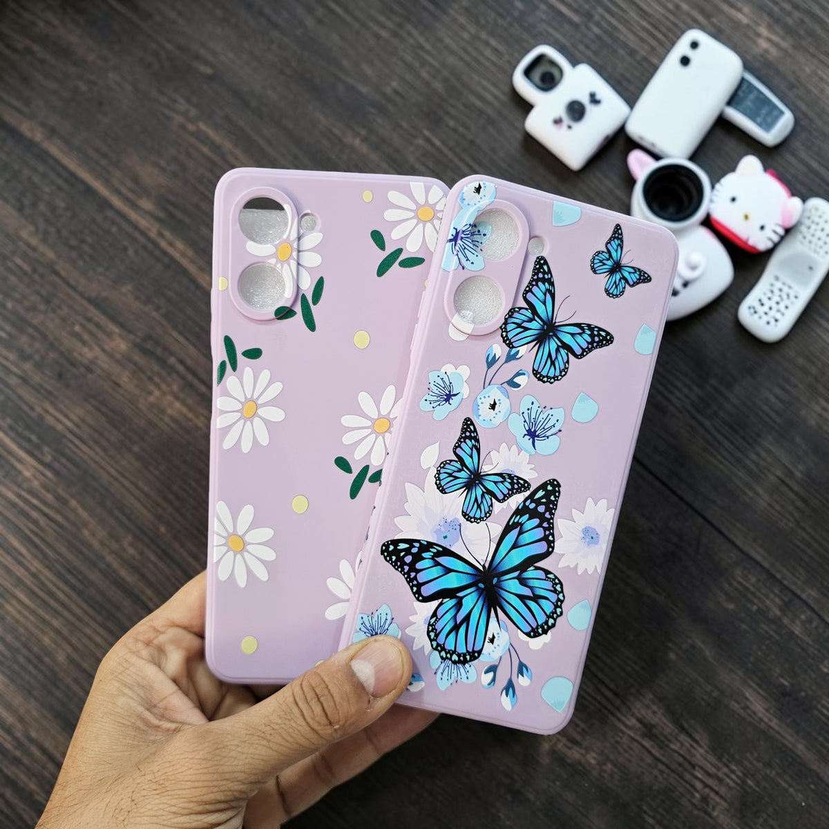 (Pack Of 2)Realme 10 Pro 5g Premium Flower Printed Girlish Back Case Cover - Combo 1