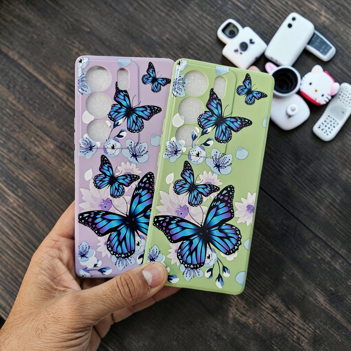 (Pack Of 2)Vivo V29/V29 Pro 5g Premium Flower Printed Girlish Back Case Cover - combo 2