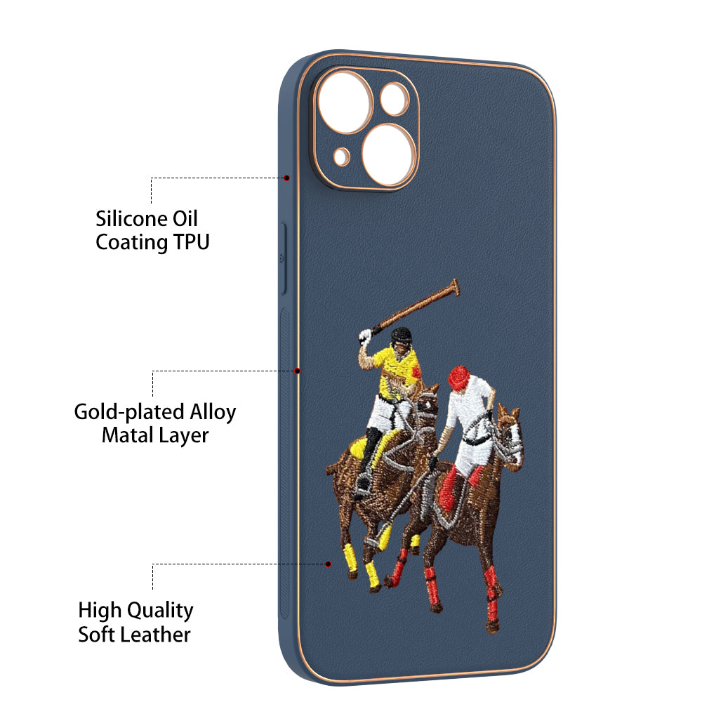 Apple iPhone 14 Plus Premium Embroidery Leather case - Pattern 2