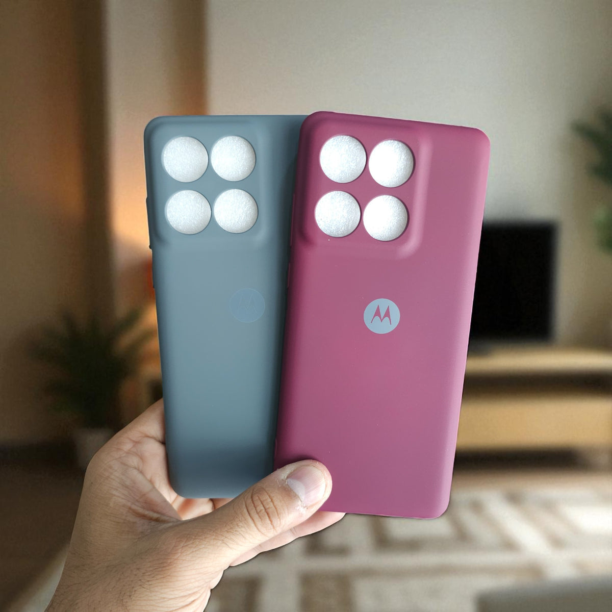 (Pack of 2) Silicone Case Cover for Motorola Moto EDGE 60 Fusion 5G - Combo 5