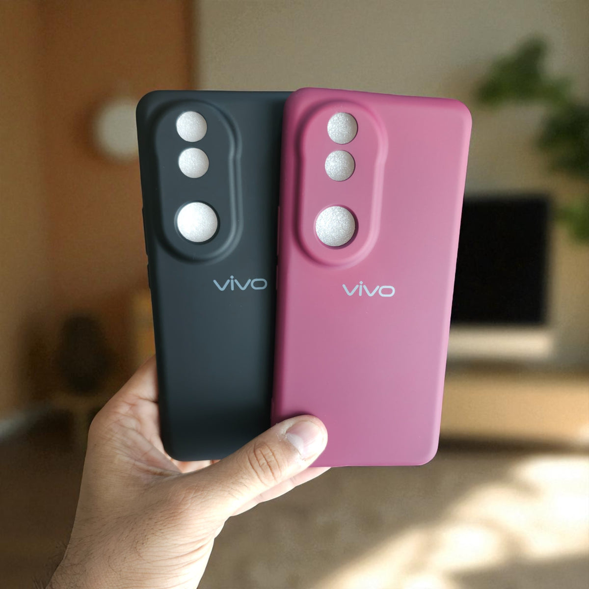 (Pack of 2) Silicone Case Cover for Vivo V50/V50e 5G - Combo 5