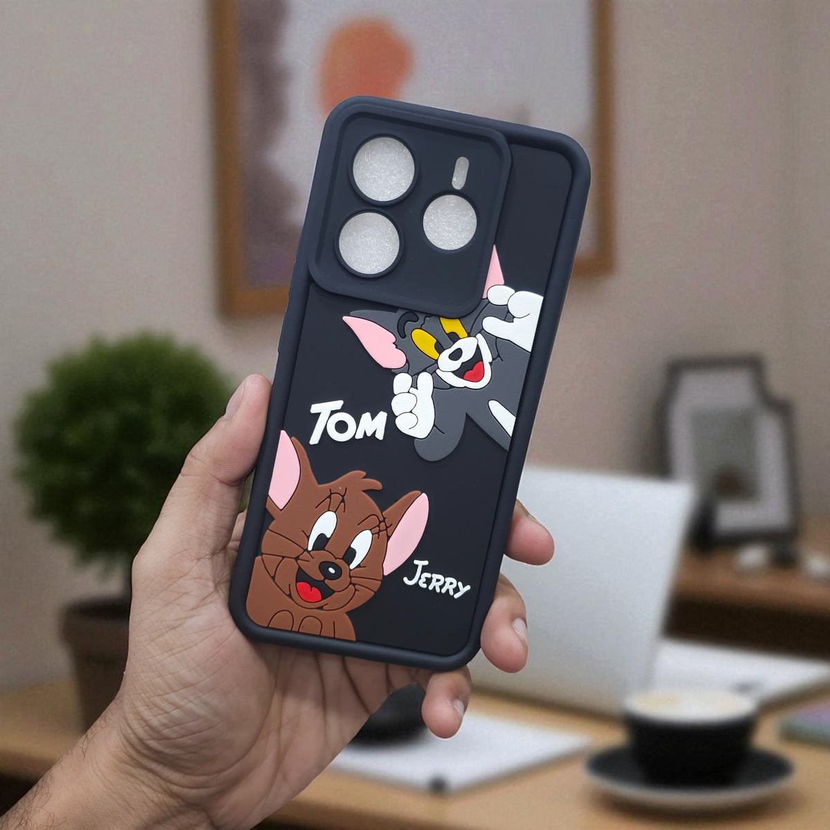 Redmi Note 14 5G Tom & Jerry Soft Silicone Cute 3D Cartoon Back Cover Case - Tom & Jerry