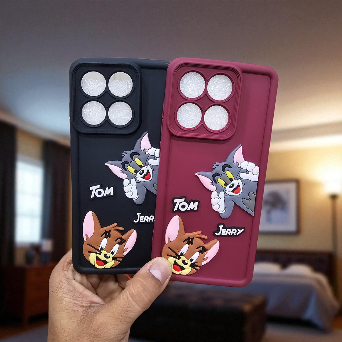 (Pack of 2)Motorola Moto Edge 60 5G Soft Silicone tom & jerry Back Cover Case - Combo 2