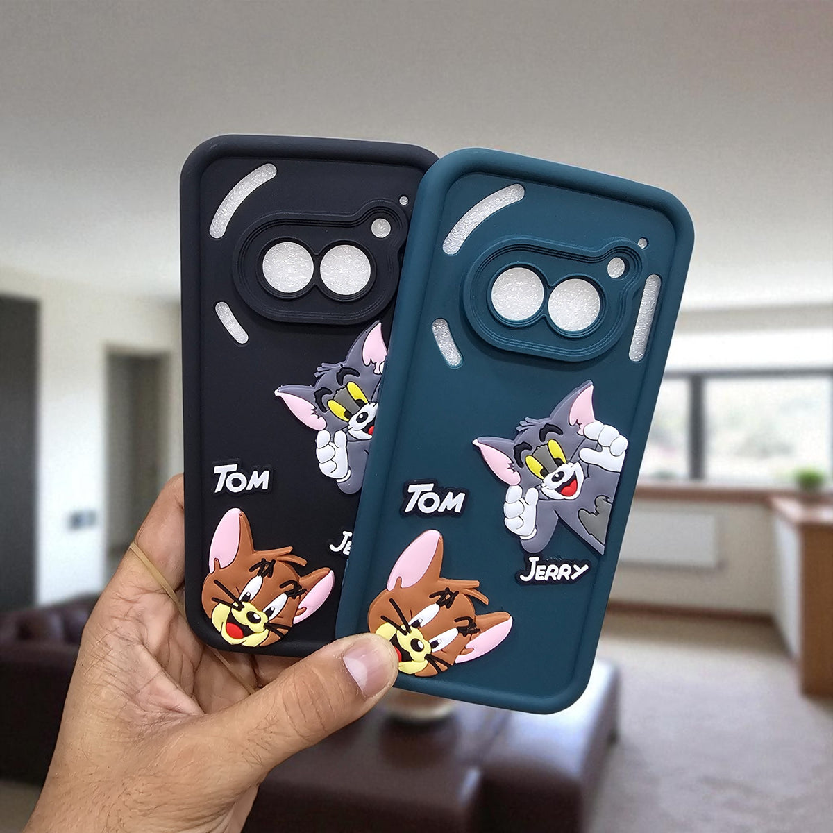 (Pack of 2)Nothing Phone 2a 5G Soft Silicone tom & jerry Back Cover Case - Combo 1