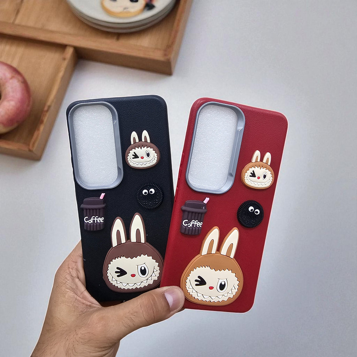 (Pack of 2)Vivo Y300 5g Soft Silicone Labubu Phone Back Case Cover - Combo 2