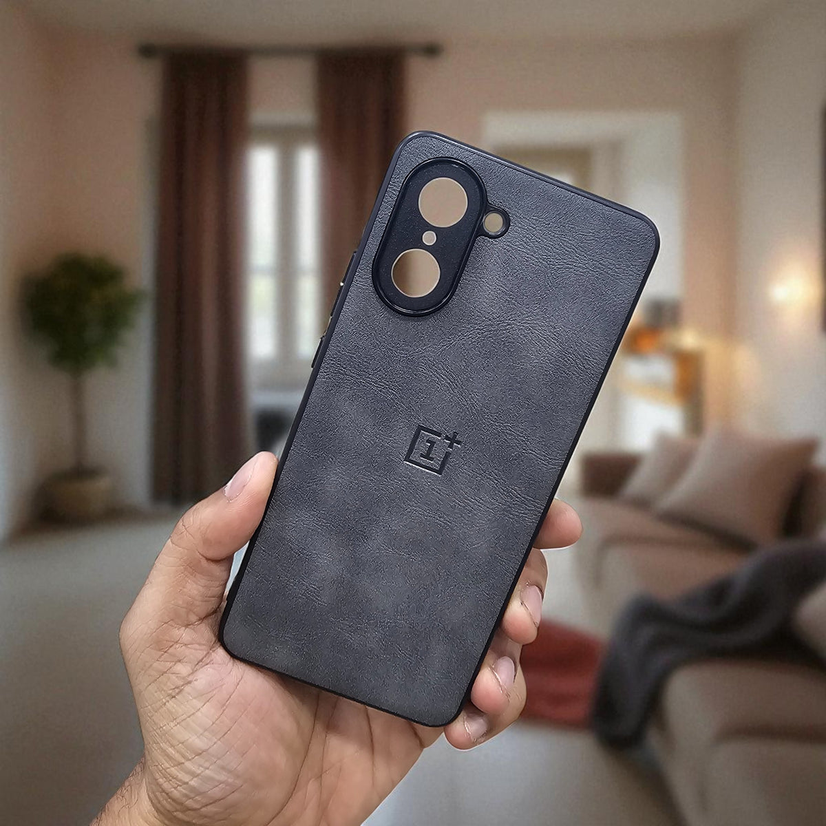 Oneplus Nord Ce 5 5g Premium Leather Back Case Cover - grey