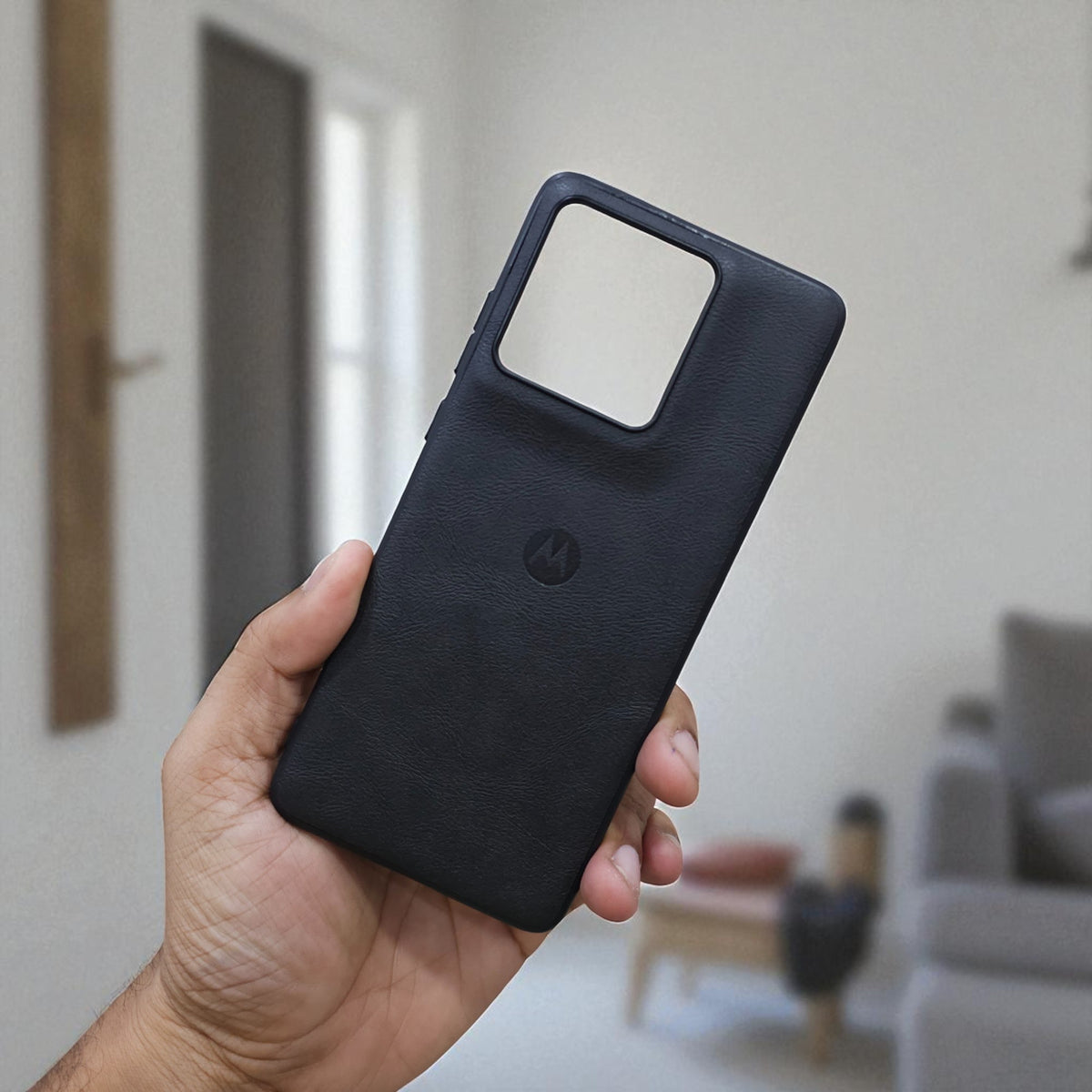 Motorola Moto Edge 60 Fusion 5g Premium Leather Back Case Cover - Black