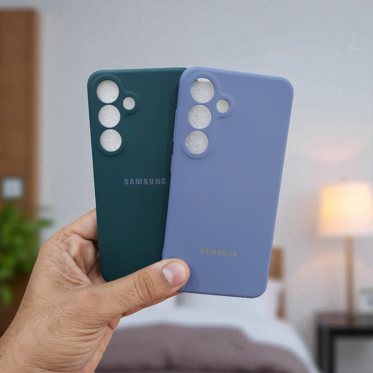 (Pack of 2) Silicone Case Cover for Samsung S24 5G - Combo 1