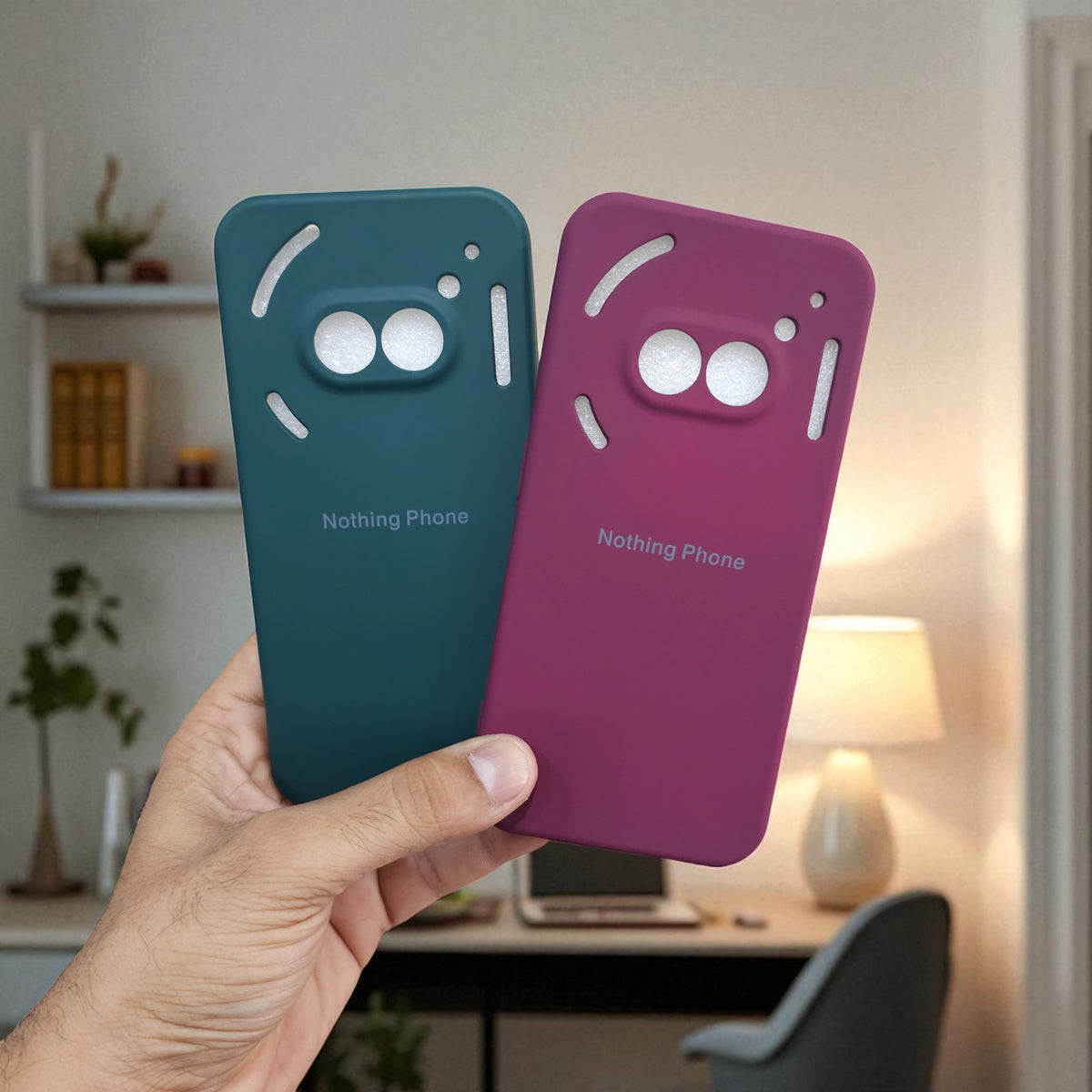 (Pack of 2) Silicone Case Cover for Nothing Phone 2A 5G - Combo 1
