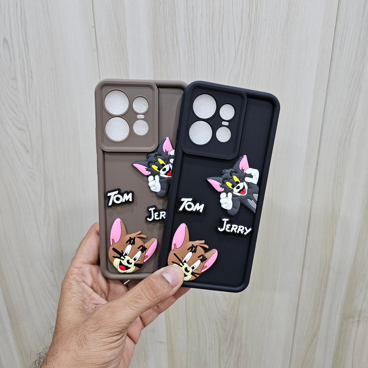 (Pack of 2) Motorola Moto Edge 50 Pro 5G Soft Silicone tom & jerry Back Cover Case - Combo 3