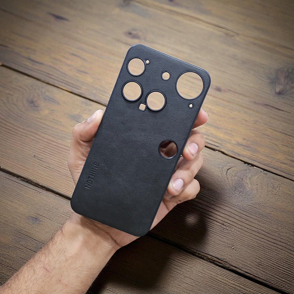 Nothing Phone 3 5g Premium Leather Back Case Cover - Black