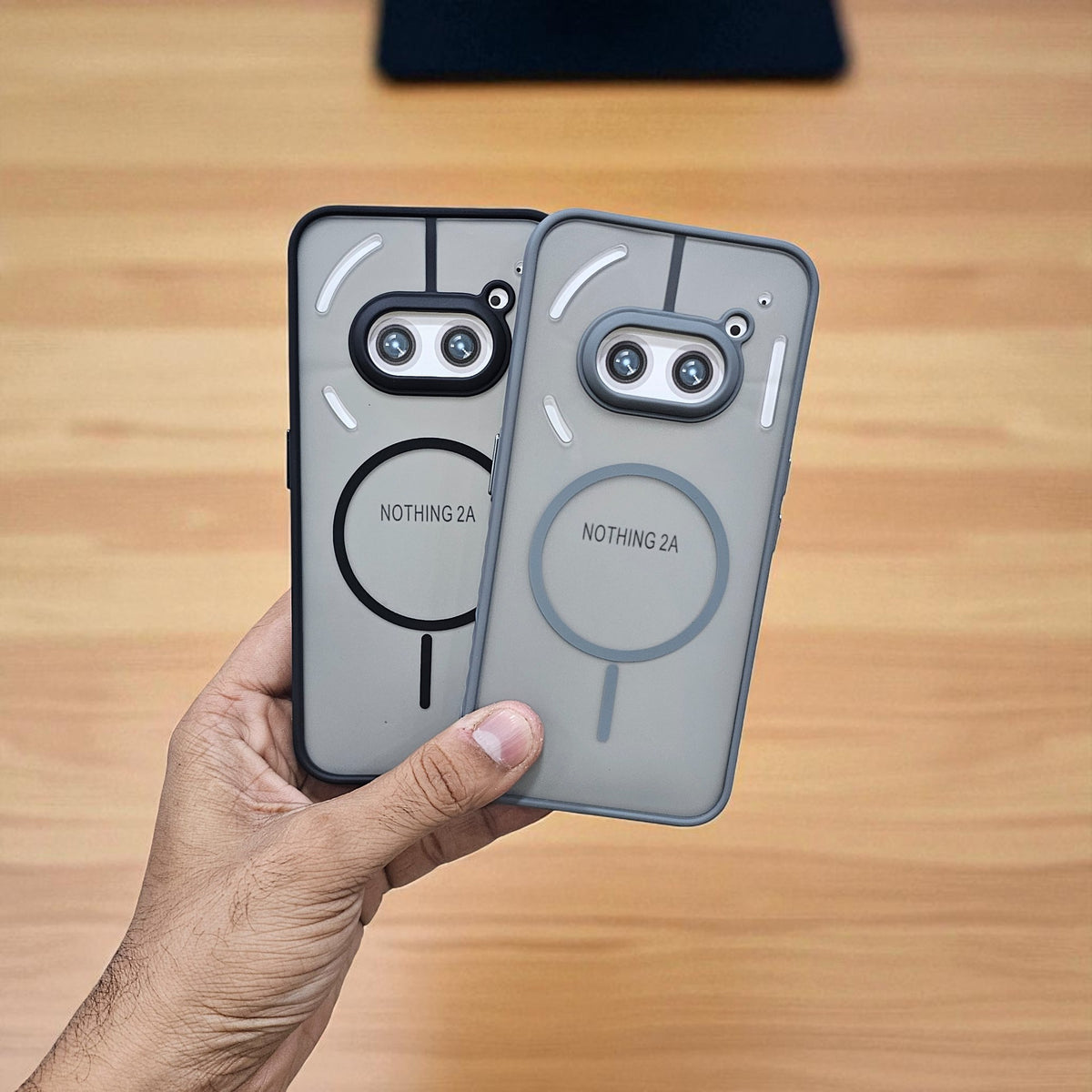 (Pack of 2) Nothing 2a 5g Magsafe Printed Metal Buttons Back Case Cover - Combo 1