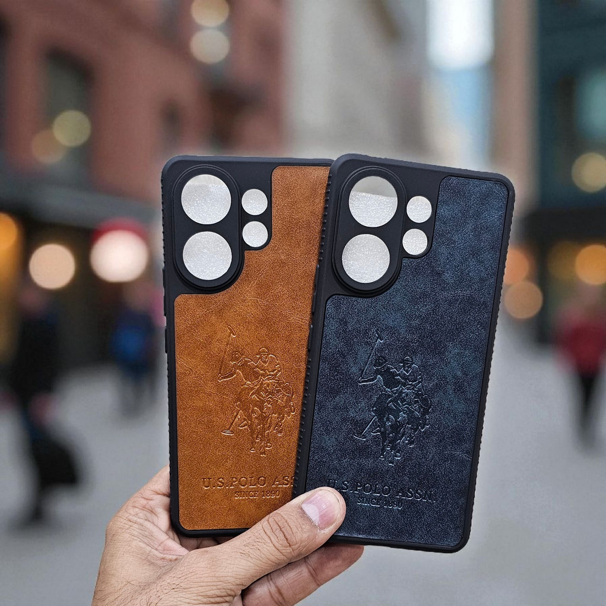 (Pack of 2)Vivo V60/V60e/T4 Pro 5g Polo Leather Finish Soft Back Case Cover - Combo 3
