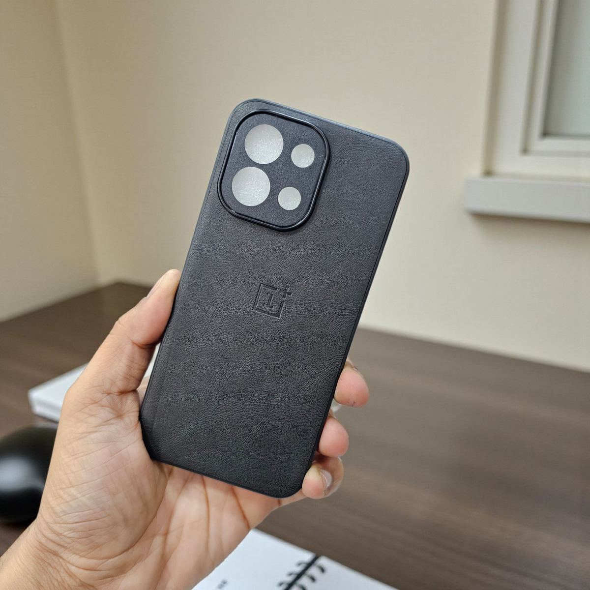OnePlus 13s 5g Premium Leather Back Case Cover - Black