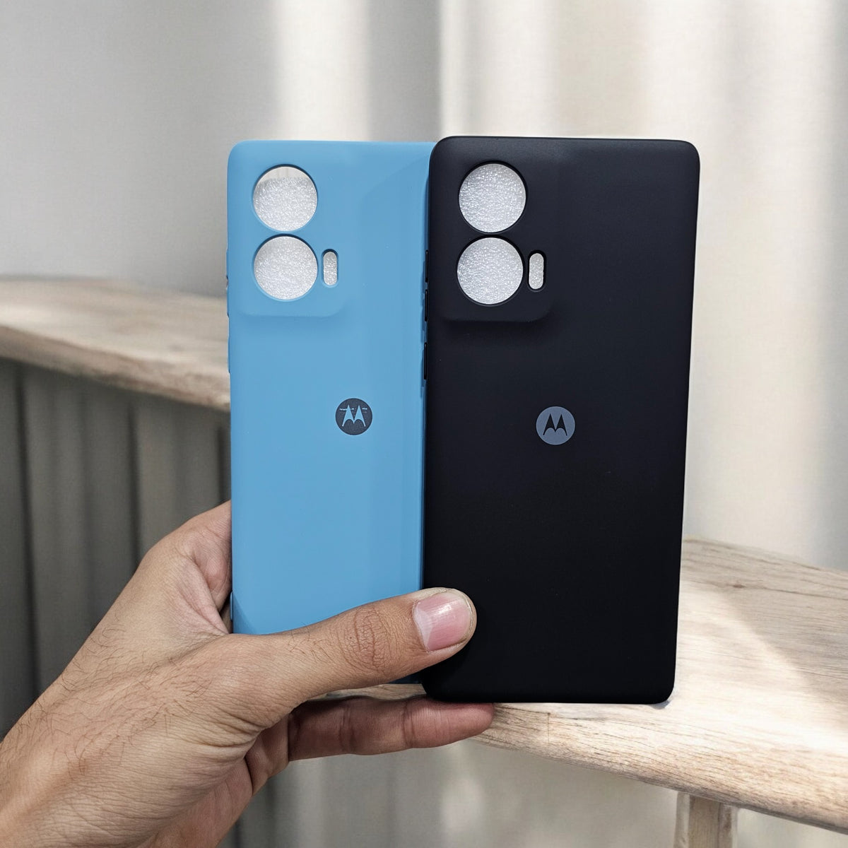 (Pack of 2) Motorola Edge 50 Fusion 5G /Moto G96 5g Silicone Case Cover - Pattern 3