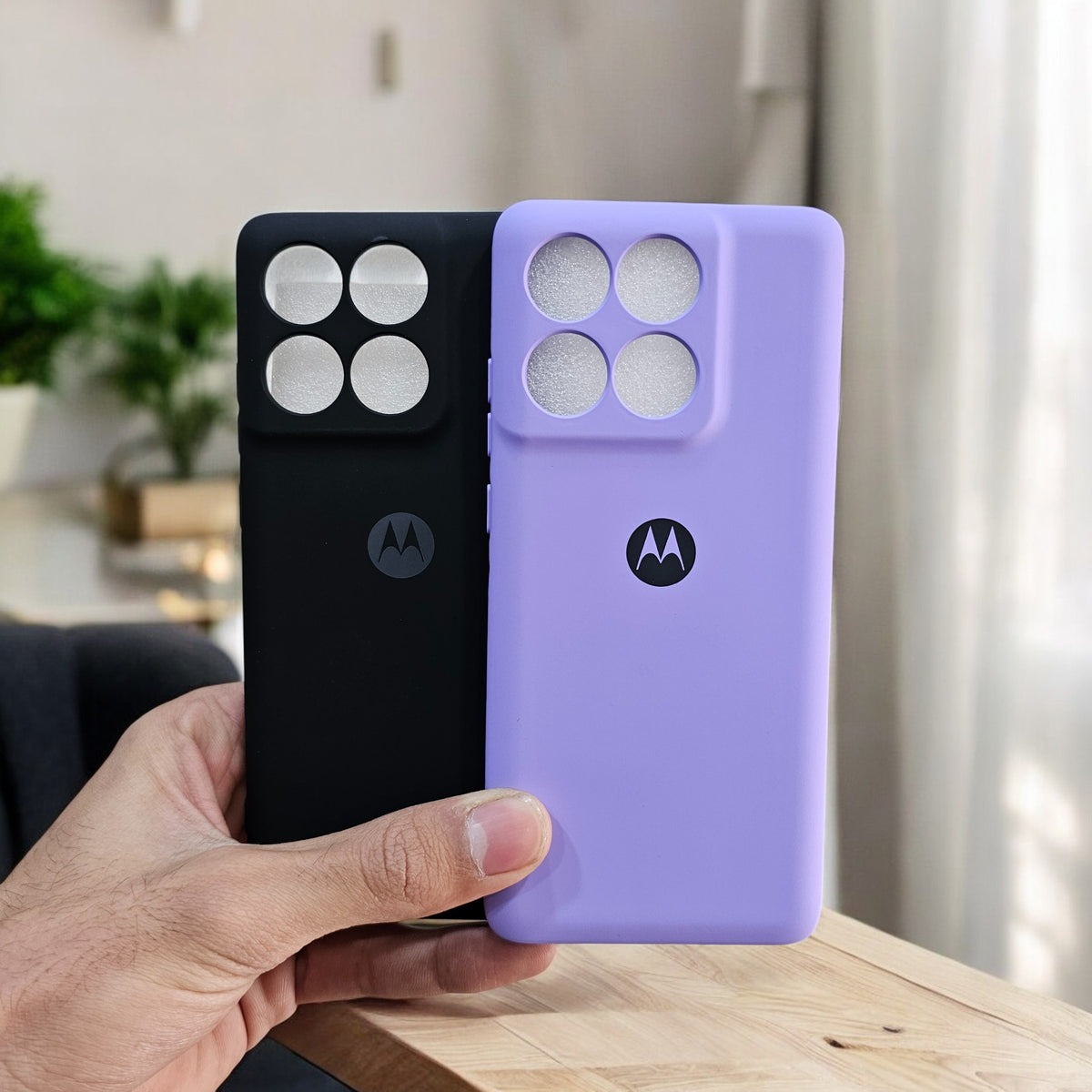(Pack of 2) Motorola Moto Edge 60 Pro 5G Silicone Case Cover - Combo 7