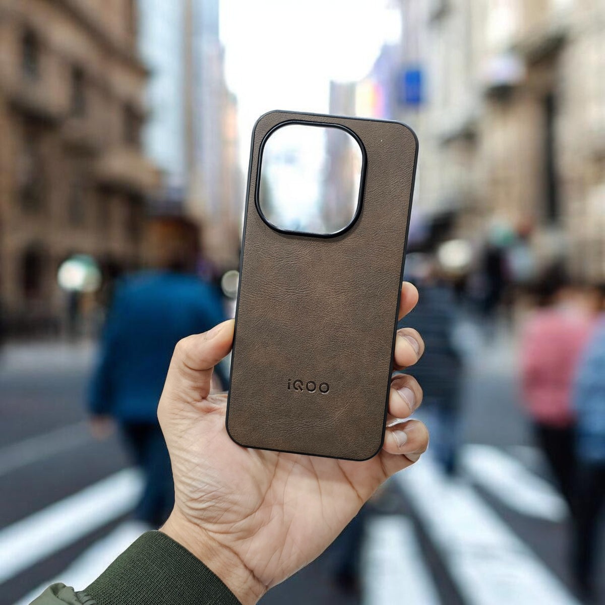 iQOO 15 5g Premium Leather Back Case Cover - Brown