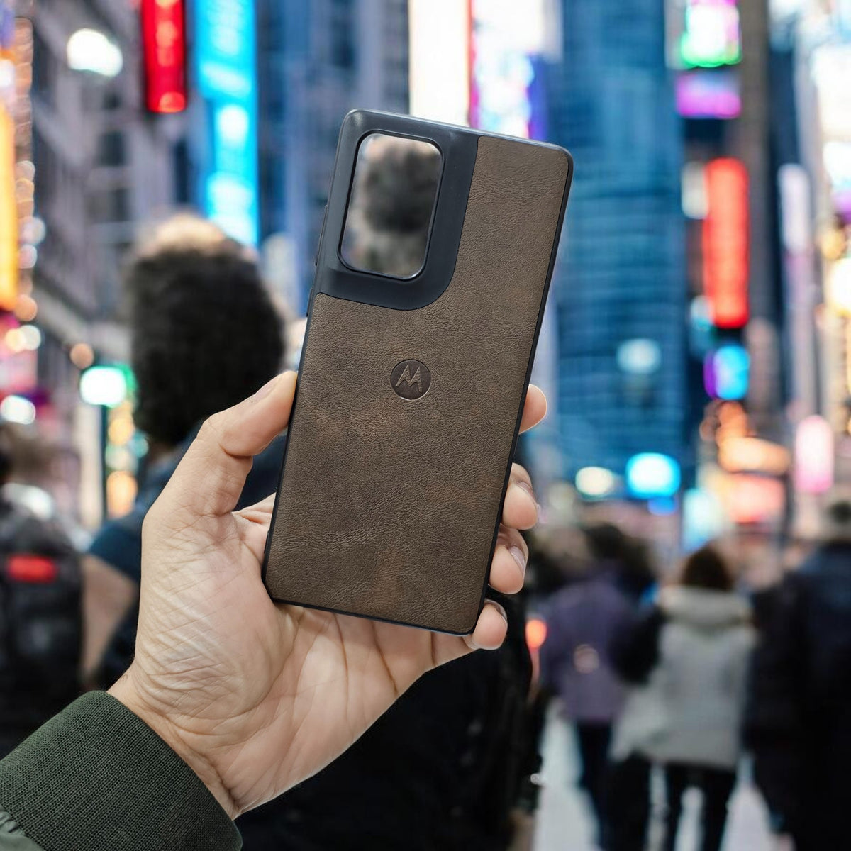 Motorola Moto Edge 50 Fusion/G96 5g Premium Leather Back Case Cover - Brown