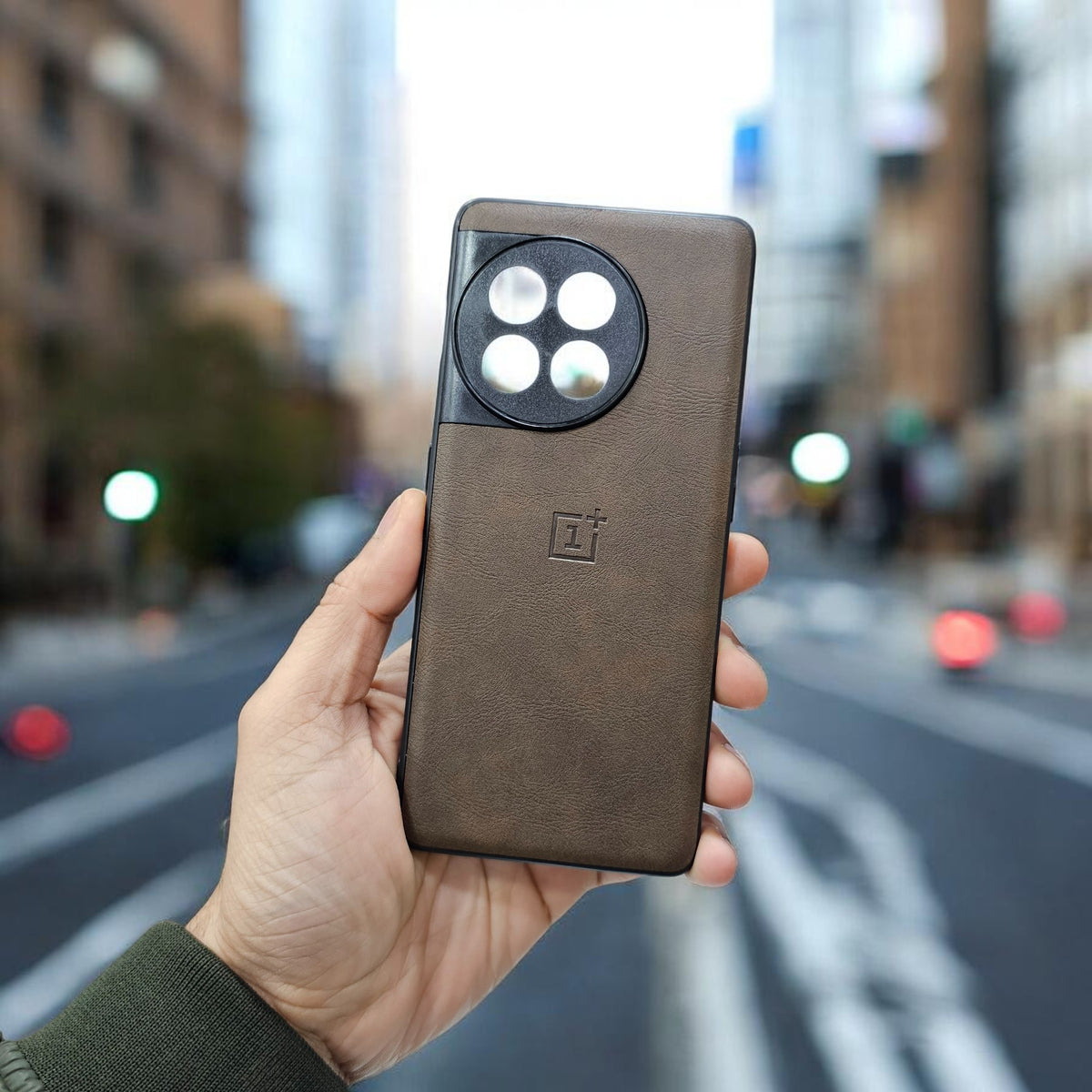 OnePlus 11R 5g Premium Leather Back Case Cover - Brown