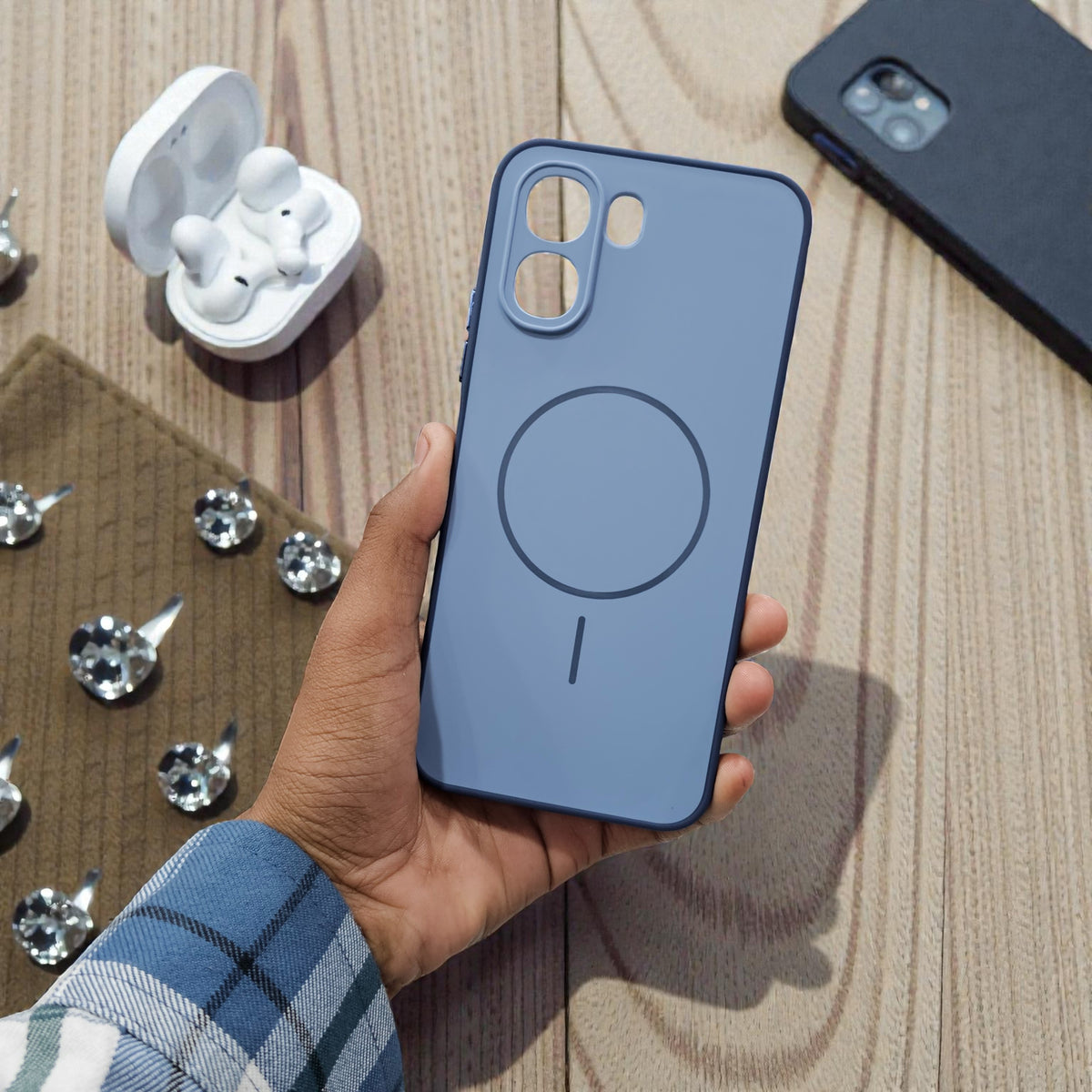 Oppo A6X 5g Premium Magsafe Printed Candy Color Back Case - Blue
