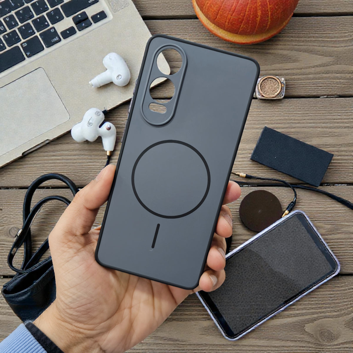 OnePlus Nord Ce 4 Lite 5g Premium Magsafe Printed Candy Color Back Case - Grey