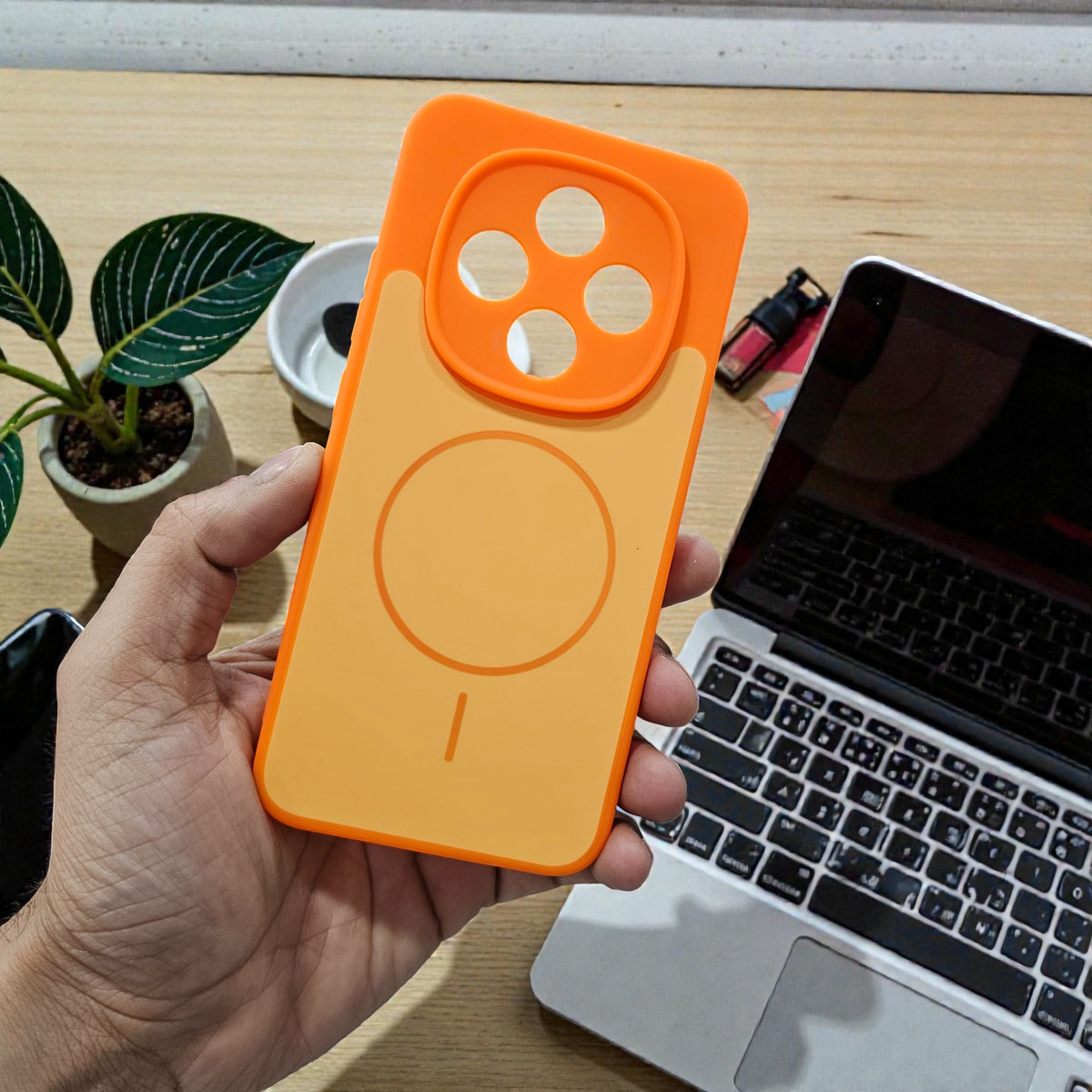 Oppo F31 Pro 5g Premium Magsafe Printed New Candy Color Back Case - Orange