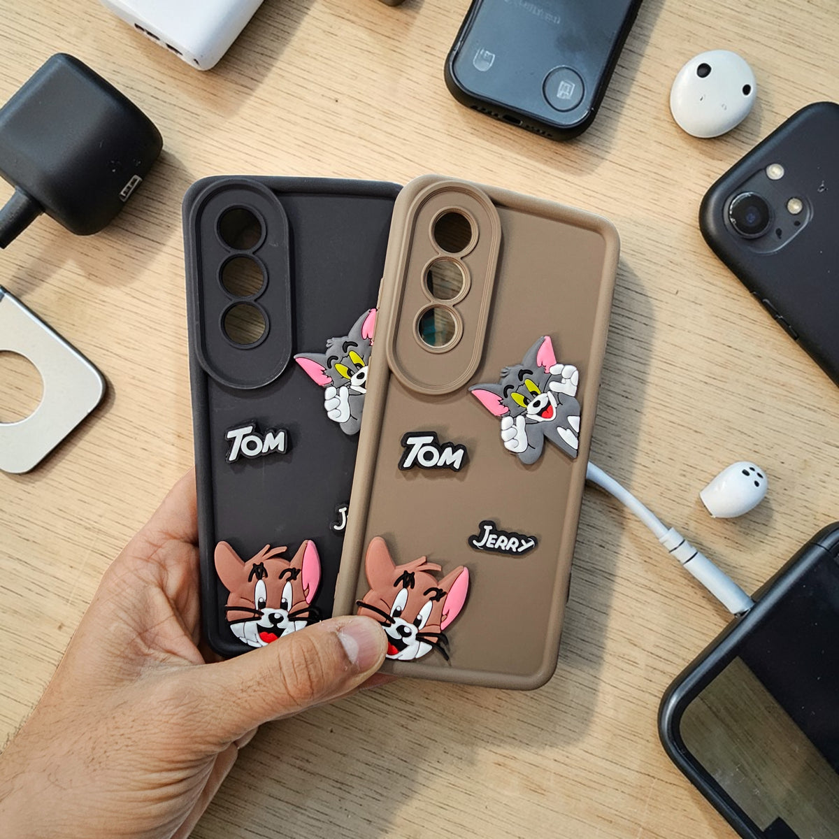 (Pack of 2)OnePlus Nord Ce 4 5G Soft Silicone tom & jerry Back Cover Case - Combo 1