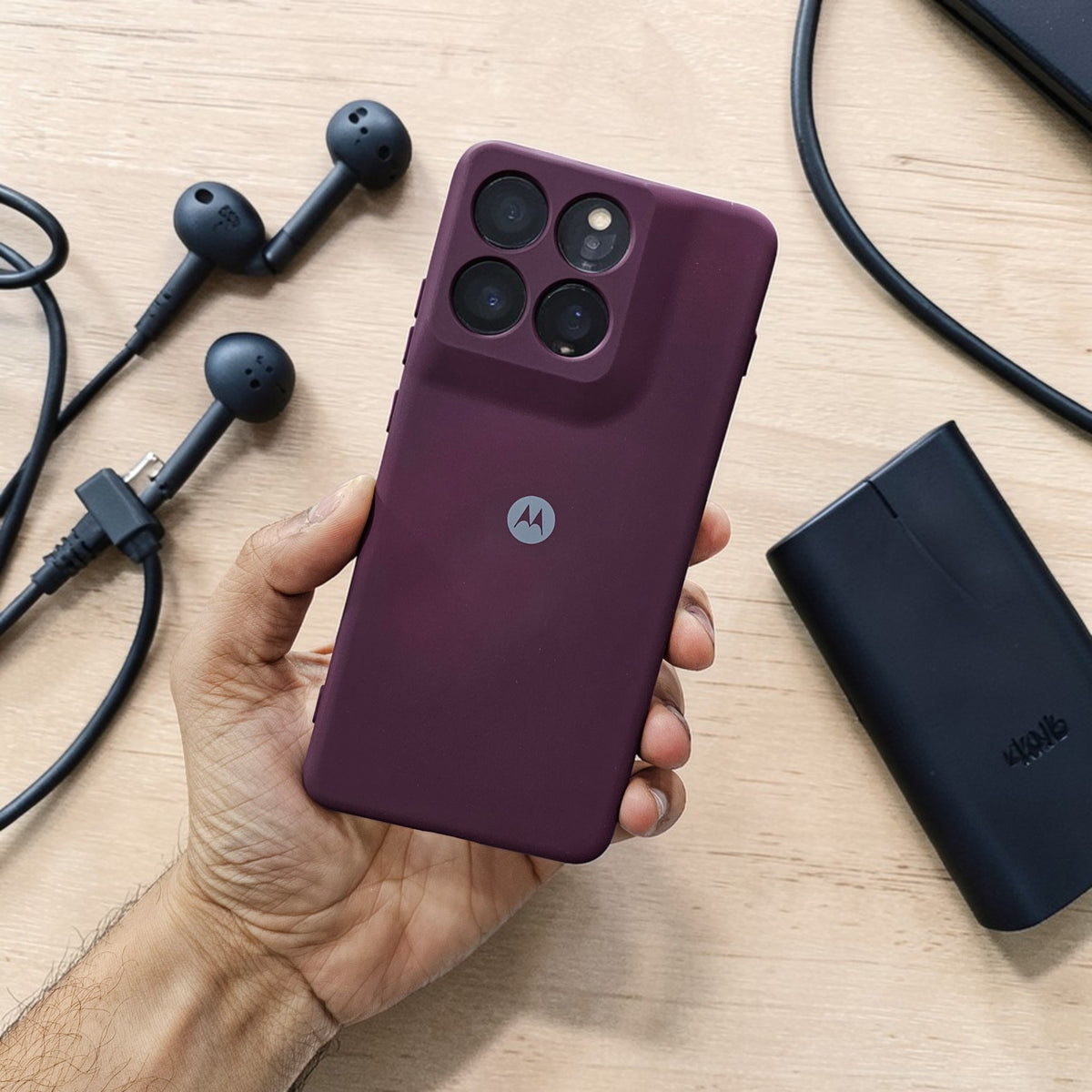 Motorola Moto Edge 70 5g Premium Soft Silicone Back Case Cover - Wine Red