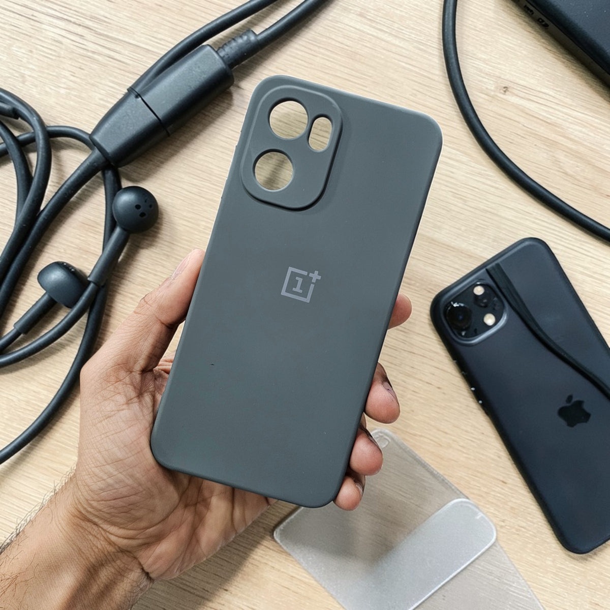 OnePlus 15R 5g Premium Soft Silicone Back Case Cover - Grey