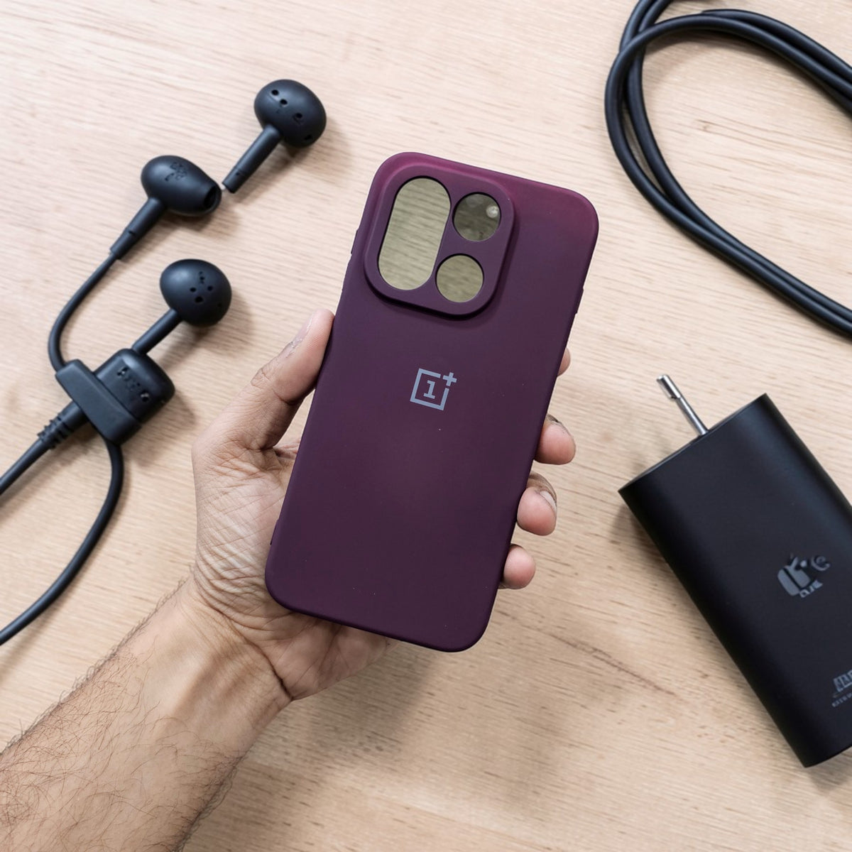 OnePlus 15 5g Premium Soft Silicone Back Case Cover - Wine Red