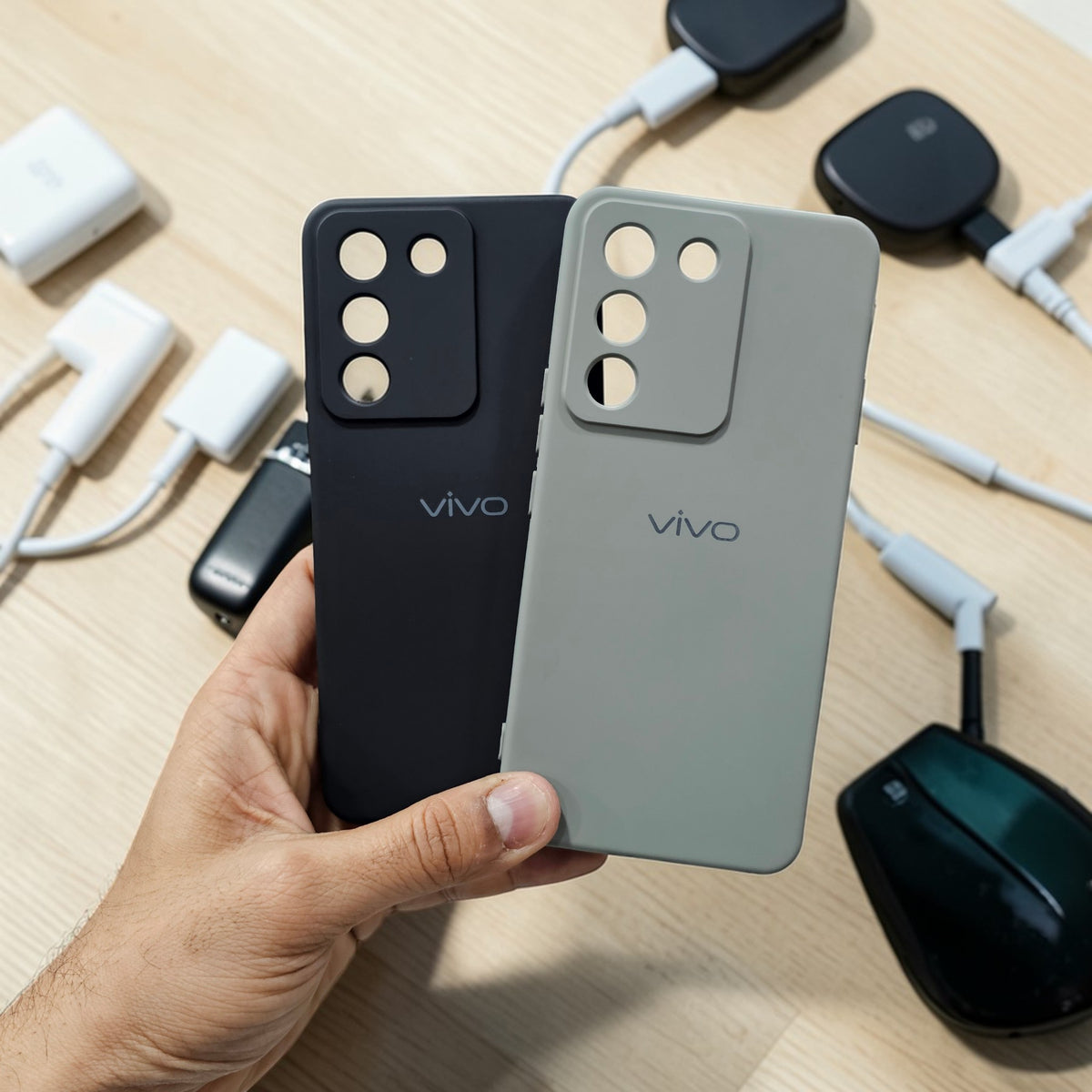 (Pack Of 2)Vivo Y200 5g Premium Soft Silicone Back Case Cover - Combo 1