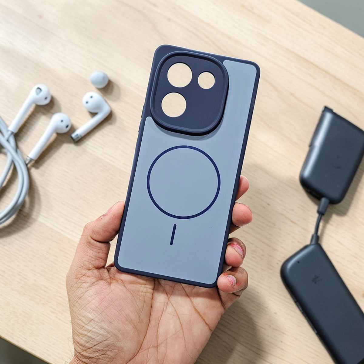Vivo T3 Pro 5g Premium Magsafe Printed New Candy Color Back Case - Blue