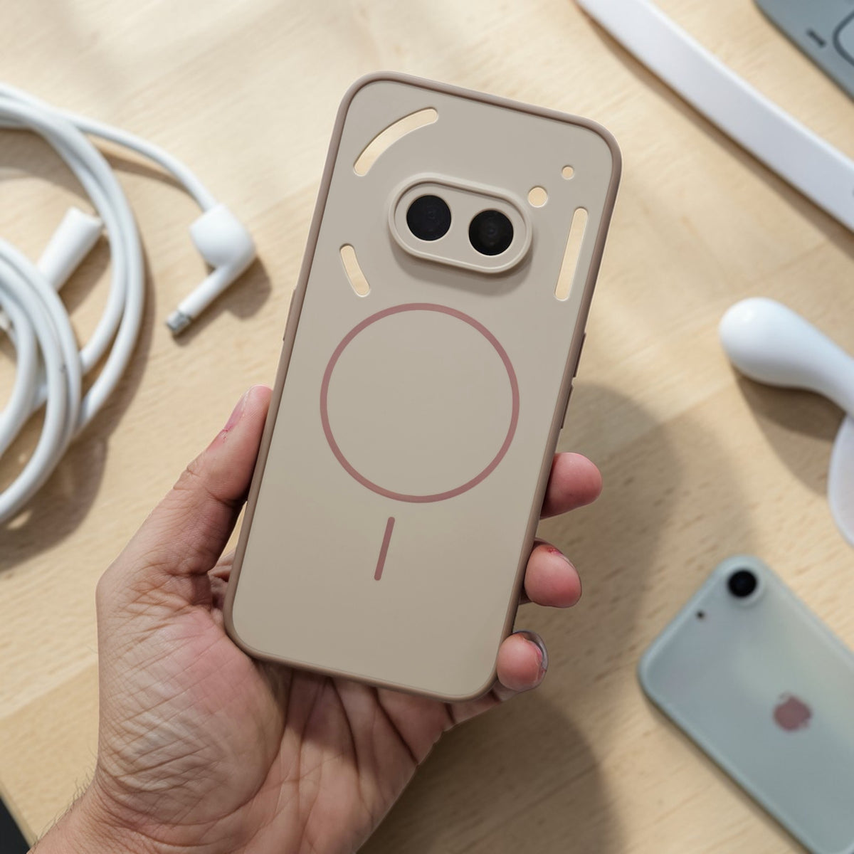Nothing Phone 2A 5g Premium Magsafe Printed Candy Color Back Case - Brown
