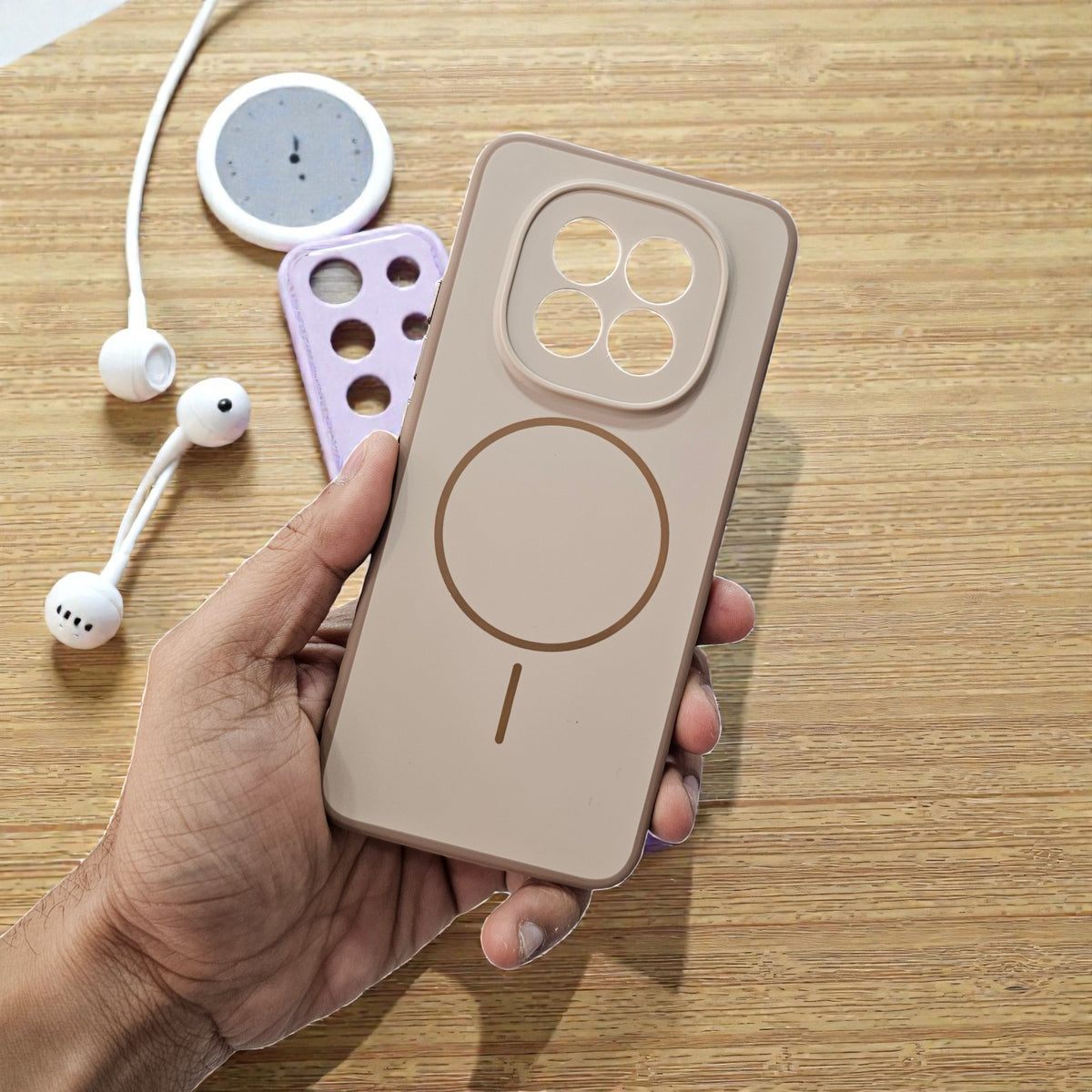 Oppo F29 5g Premium Magsafe Printed Candy Color Back Case - Brown