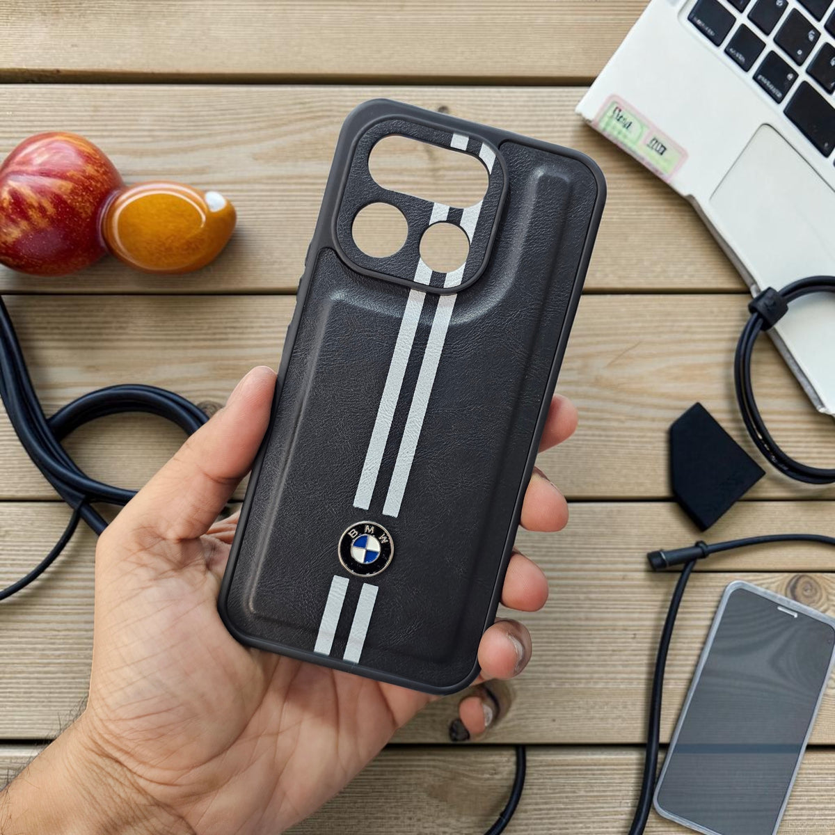 Realme 16 Pro Plus 5g Premium Car Logo Leather Back Case Pouch - pattern 4