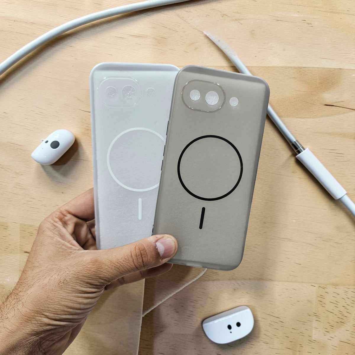 (Combo Pack) Google Pixel 9A 5g Premium Magsafe Printed Soft Tpu Back Case Cover