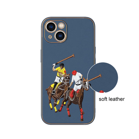 Apple iPhone 14 Premium Embroidery Leather case - Pattern 4