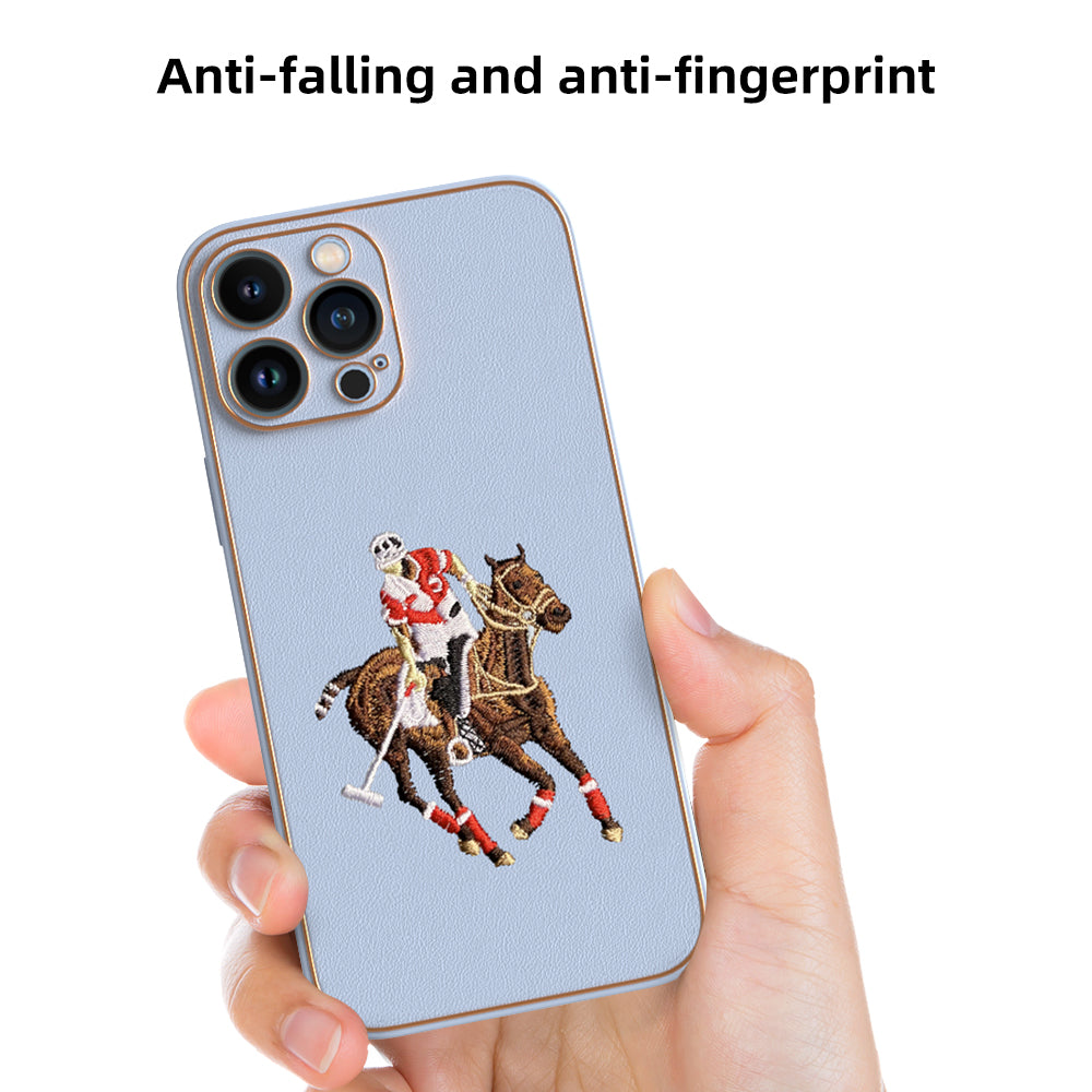 Apple iPhone 13 Pro Max Premium Embroidery Leather case - Pattern 3