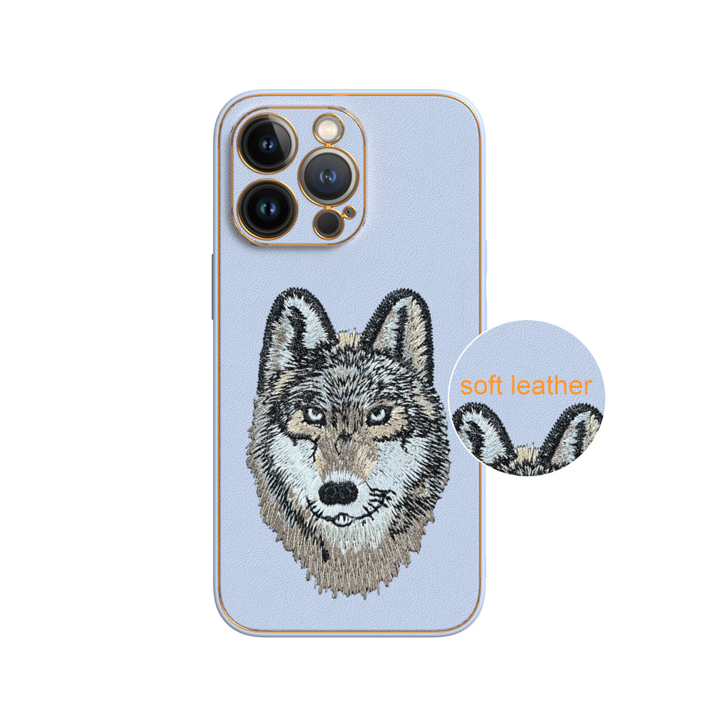 Apple iPhone 13 Pro Premium Embroidery Leather case - Pattern 3