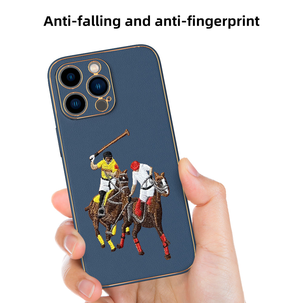 Apple iPhone 14 Pro Max Premium Embroidery Leather case - Pattern 3