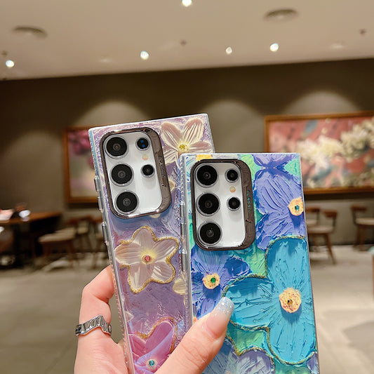 Samsung S23 Ultra 5G 3D Hot Trending Charms Rhinestone Flowers case - Pattern 1
