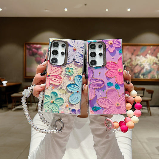 Samsung S22 Ultra 5G 3D Hot Trending Charms Rhinestone Flowers case - Pattern 3