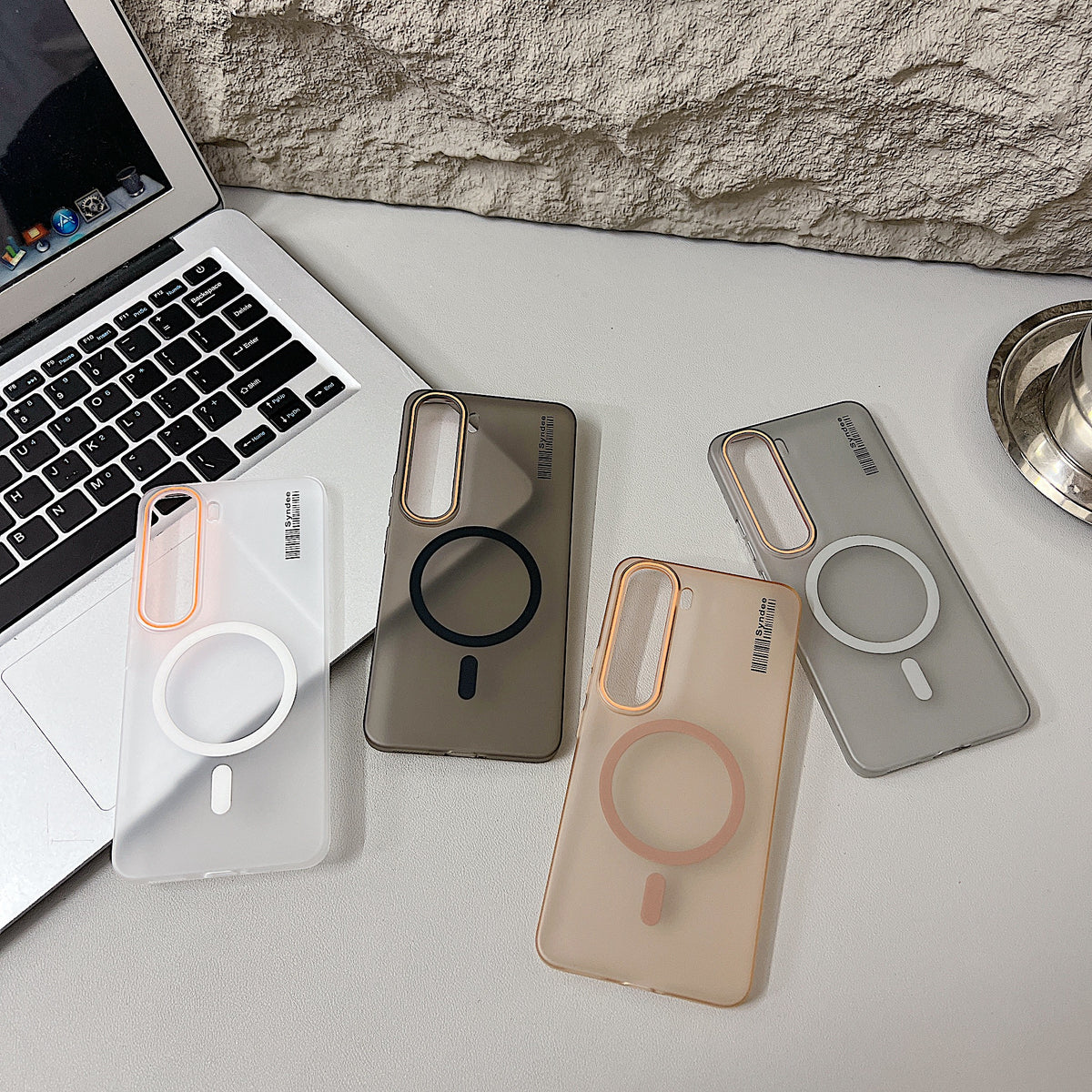 Vivo Y300 5G Premium Magnetic Frosted Ultra Slim Back Case - Desert Gold