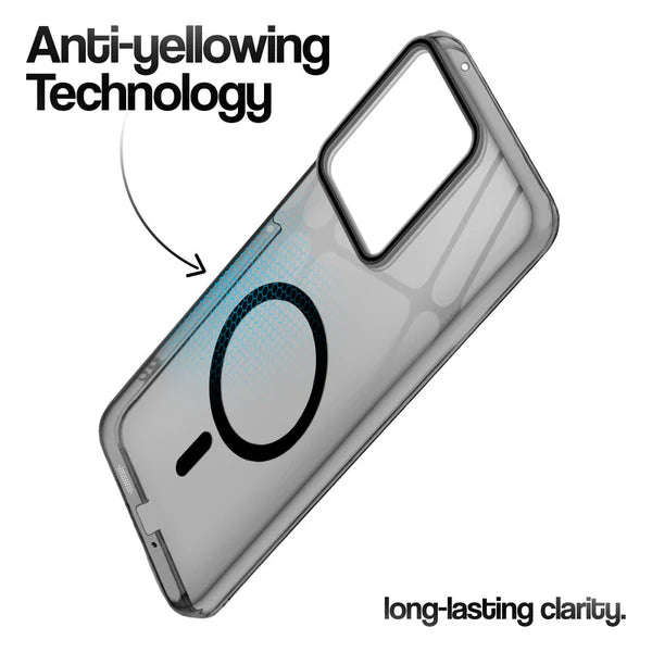 Motorola Edge 50 Pro 5g Crystal Clear Anti-Yellowing Wireless Charging Support Case - Crystal Black