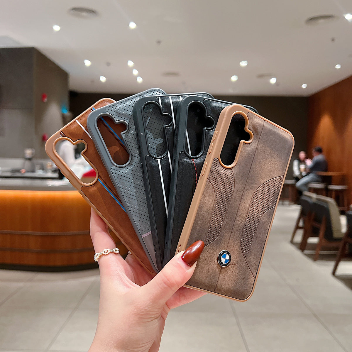 Samsung S23 FE 5g Luxury Branded Car Logo Leather Designer Case - BMW 1
