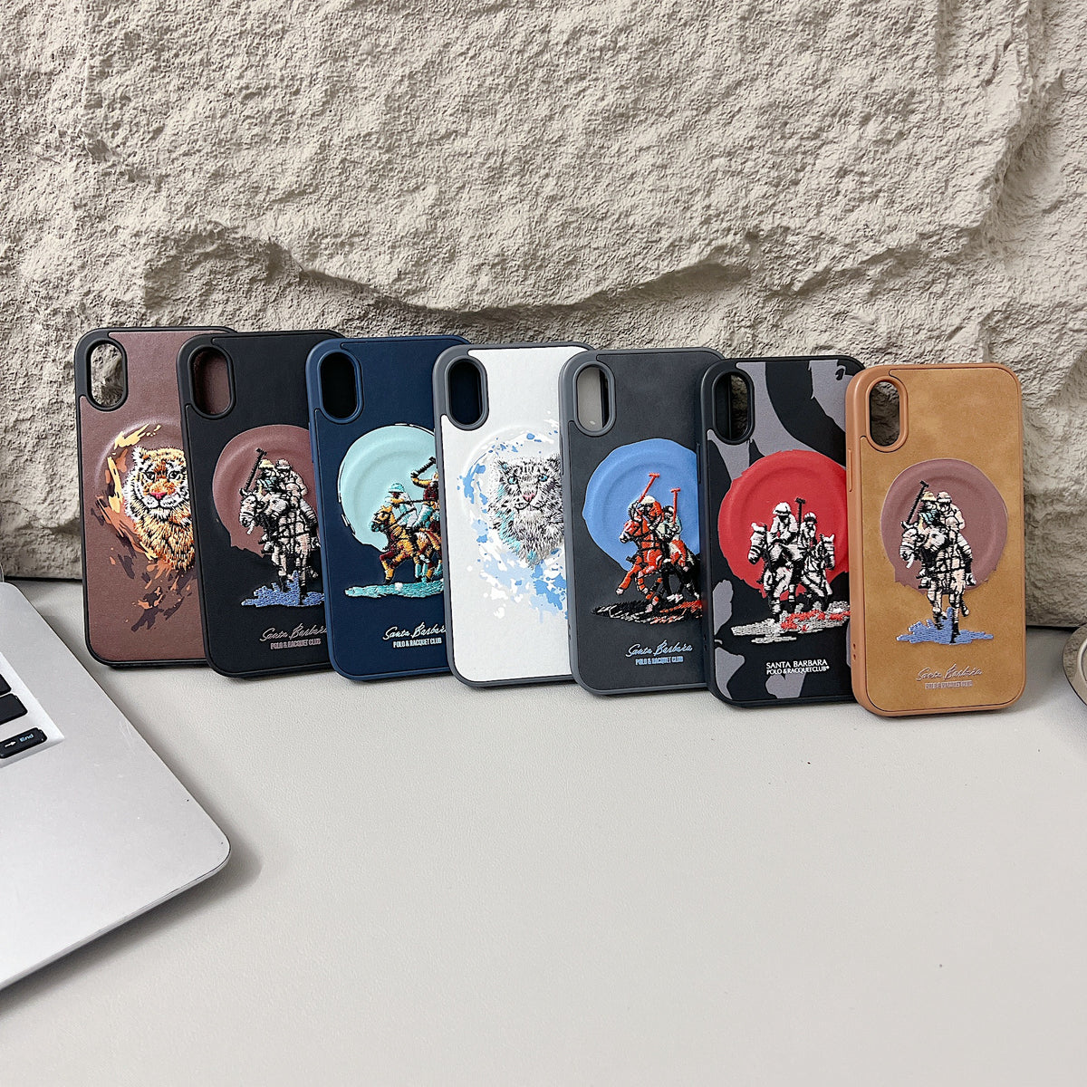 Apple iPhone X/Xs Premium US POLO Assn. Embroidery Leather case with Magsafe - Jockey 5