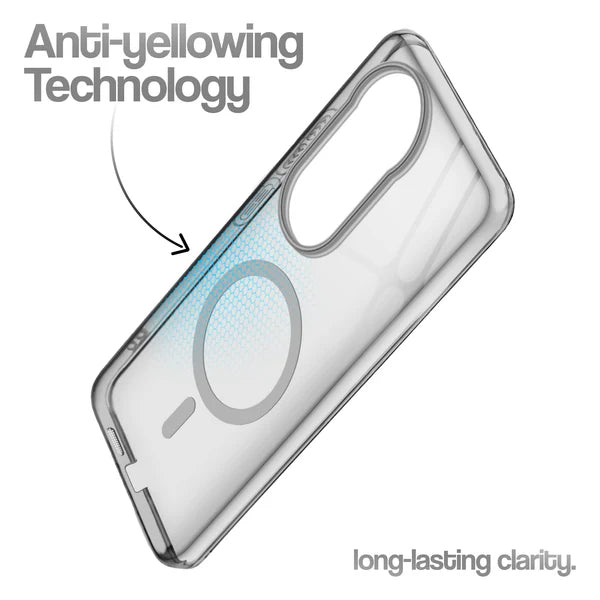 Vivo V50/T4R 5g Crystal Clear Anti-Yellowing Wireless Charging Support Case - Crystal Grey